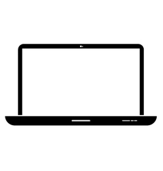 Laptop computer silhouette Laptop computer silhouette vector image
