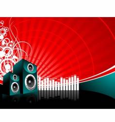 Music speaker vector image