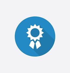 Achievement Flat Blue Simple Icon with long shadow Achievement Flat Blue Simple Icon with long shadow vector image