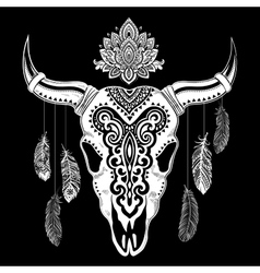 Tribal animal skull vector image