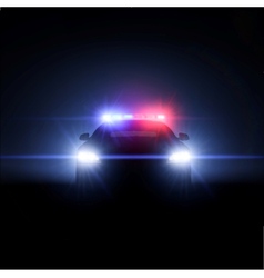 Police car with full array of lights vector image