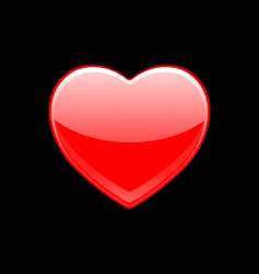 Shiny red heart vector image