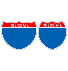 Interstate road signs vector image