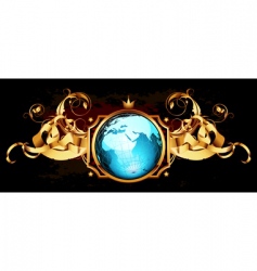 World with ornate vector image