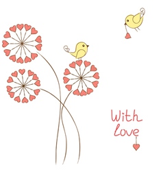 Romantic birds vector image