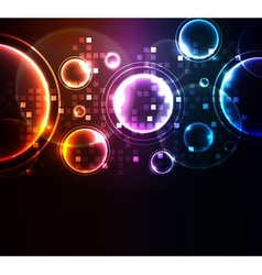 Glowing elements vector image