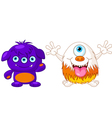 Two cute monsters vector image
