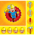 Repair man mascot vector image