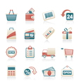Shopping and retail icons vector image