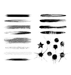 Brush strokes elements vector image