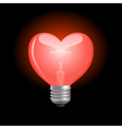 Heart shaped bulb vector image