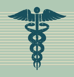 Vintage medical caduceus Vintage medical caduceus vector image