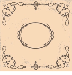 Vintage background with calligraphic elements vector image