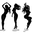 Sexy woman silhouettes vector image