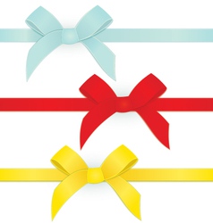 Ribbon three bows vector image