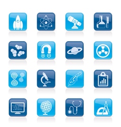 Research and Education Icons vector image