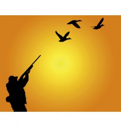 Duck hunter vector image
