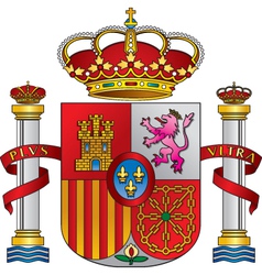 Spain royal emblem vector image