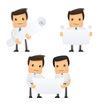 Funny cartoon manager vector image