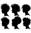 Woman silhouette profile vector image