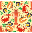 Sea food seamless vector image
