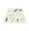 Business ink doodles Business ink doodles vector image
