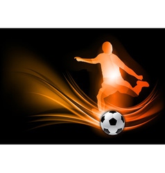 Soccer player abstract red vector image