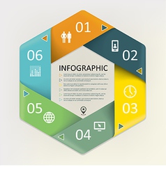 Infographic - six steps process vector image