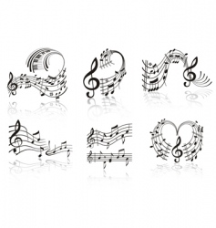 Music note vector image
