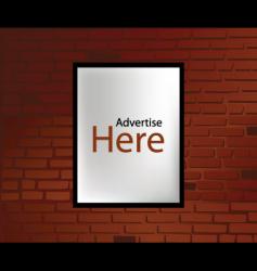 Advertising wall vector image