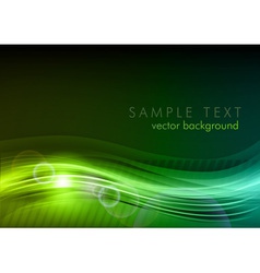 Wave abstract green vector image