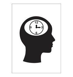 Man and thinking and time vector image