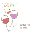 Cocktail card vector image