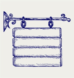 Wooden sign vector image