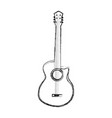 Sketch draw guitar cartoon Sketch draw guitar cartoon vector image