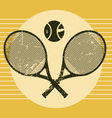 Vintage tennis equipments vector image