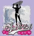 Surfer girl vector image