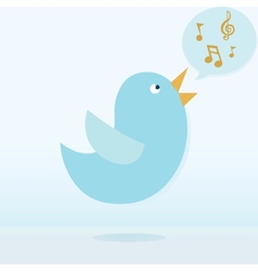 Twitter bird singing vector image