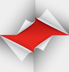 Blank paper sheets with bending corners vector image
