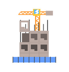 Process of construction of a multistory building Process of construction of a multistory building vector image