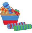 Bag towels vector image