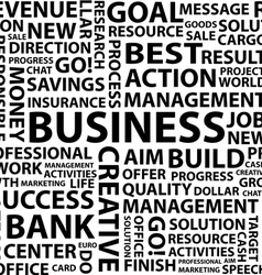Business words typography vector image