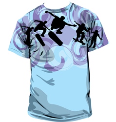 Skater T-shirt vector image