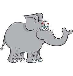 Cartoon elephant isolated on white background Vector Image