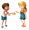 Boy and girl vector image