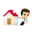 Funny cartoon office worker Funny cartoon office worker vector image