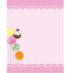 Cupcake border Royalty Free Vector Image - VectorStock