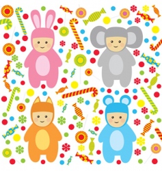 Little baby's vector image