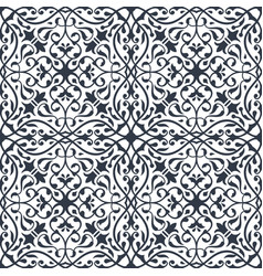 Floral seamless mosaic tile ceramic Royalty Free Vector
