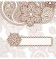 Paisley background frame vector image